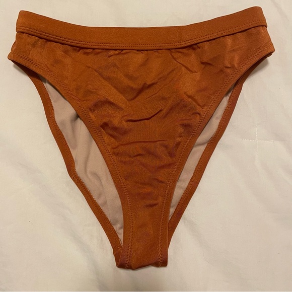 Fashion Nova Copper Colored High Waisted Bikini Size Medium - Picture 5 of 8